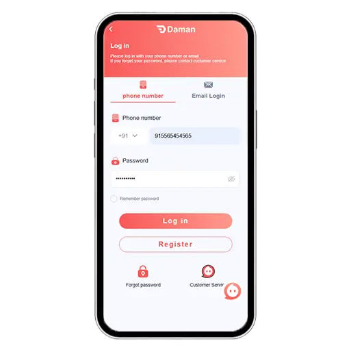 N8 Gaming App Login Interface